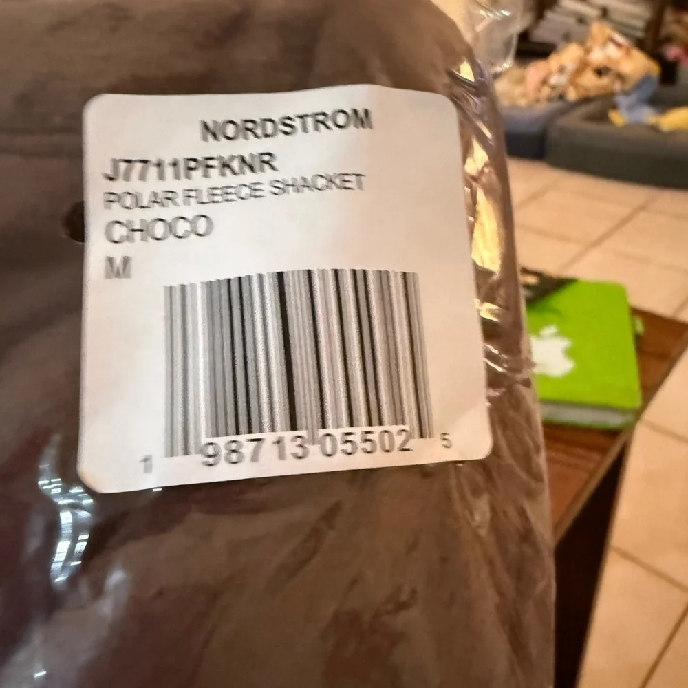 Thread & Supply Cozy Polar Fleece Shacket aka Shirt Jacket NWT M Chocolate Brown - Picture 6 of 10